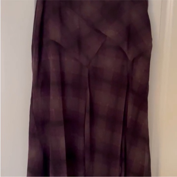 Ruff Hewn Purple Plaid Midi Skirt - Picture 2 of 12